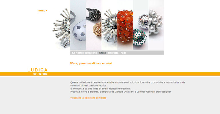 WebSite Ludica. Claudia Ottaviani orafa designer, Lorenzo Gennari